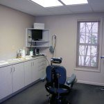 Treatment room with chair back view